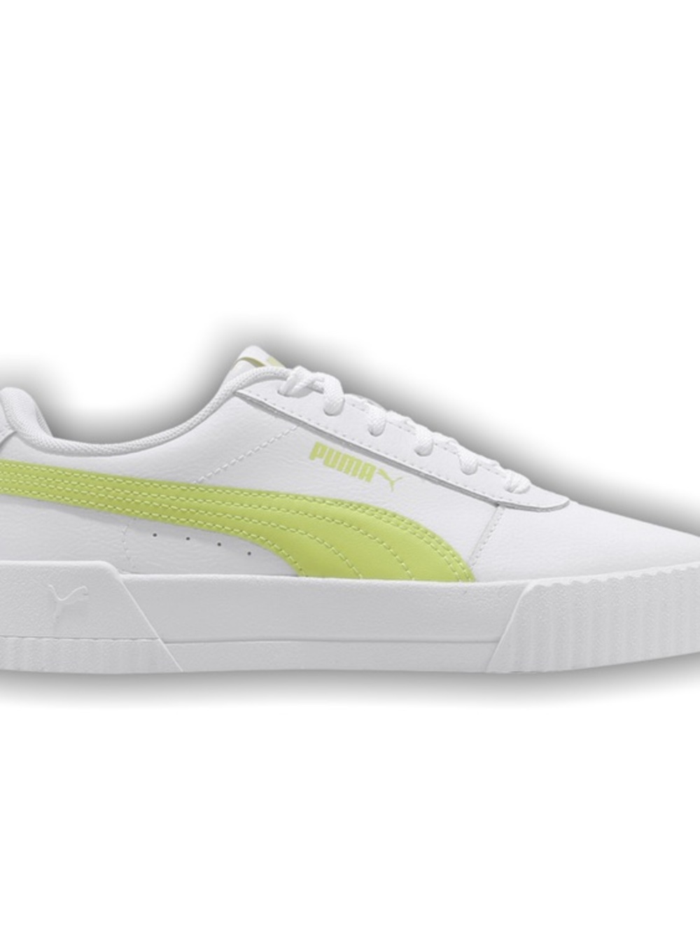 Puma White and Lime Women’s Sneakers